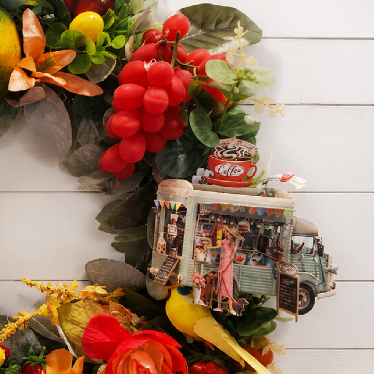 A Summer Day Out Wreath – Handmade Summer Fruit & Floral Door Decor