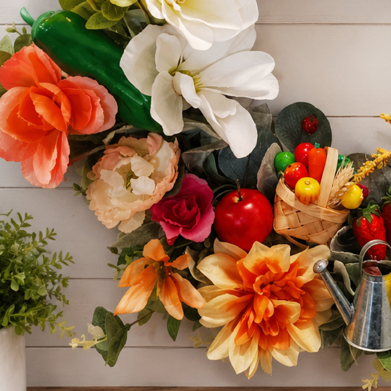 A Summer Day Out Wreath – Handmade Summer Fruit & Floral Door Decor