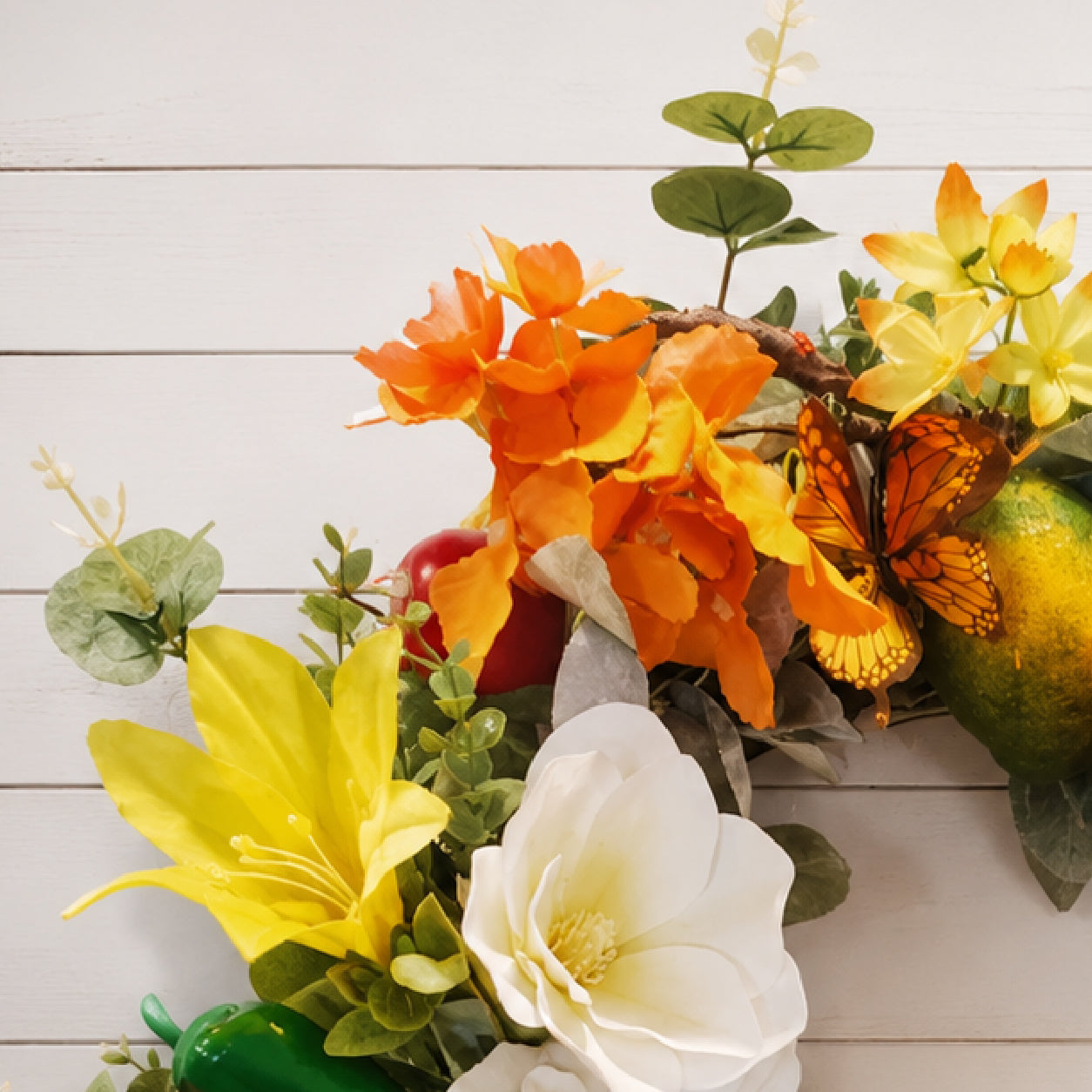 A Summer Day Out Wreath – Handmade Summer Fruit & Floral Door Decor