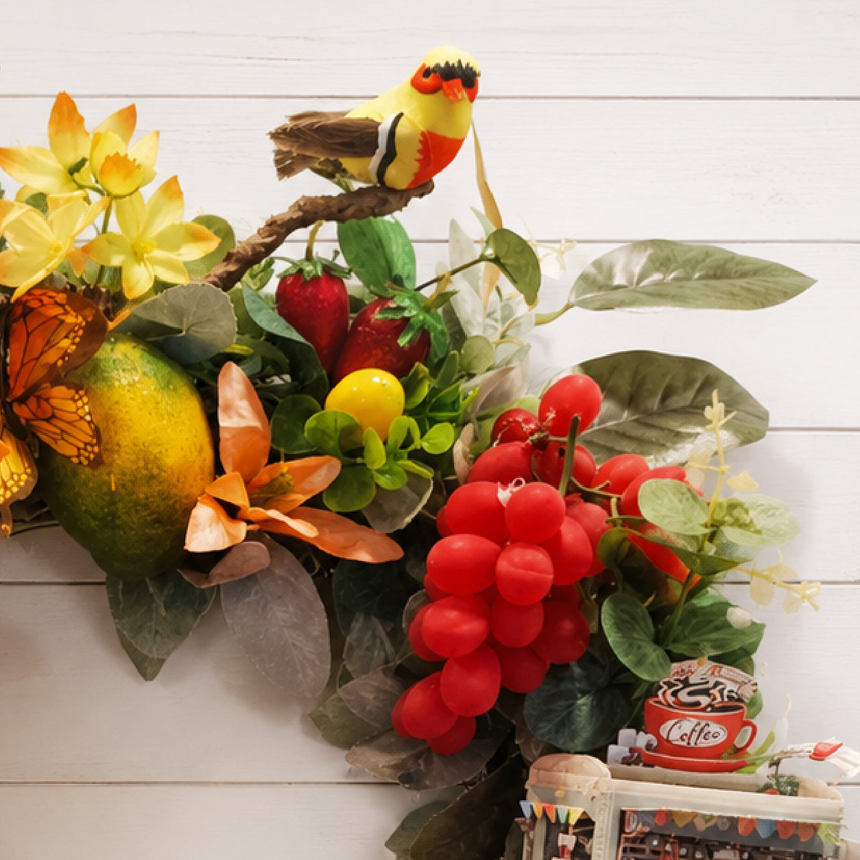 A Summer Day Out Wreath – Handmade Summer Fruit & Floral Door Decor